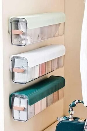Wall Mounted Sock & Underwear Dispenser | Space Saving Closet Organizer Storage Box