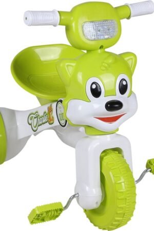 Kids Musical Tricycle Toy with Lights & Basket | Battery Operated Ride-On Toy for Boys & Girls